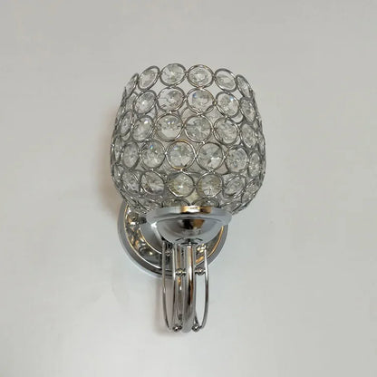 Crystal Silver Circle Wall Sconce - Elegant Lighting
