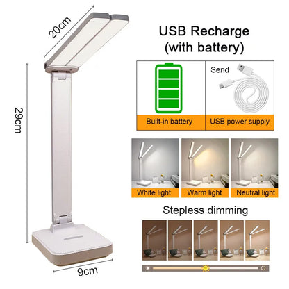 LED Desk Lamp USB Rechargeable