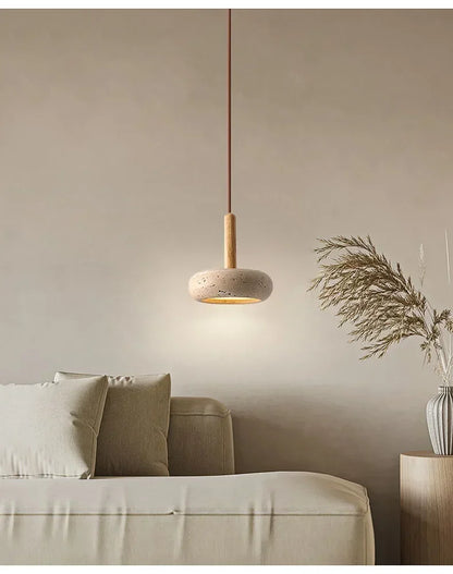 Travertine Disc Pendant