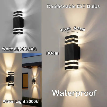 BrightGuard E27 LED Wall Sconce - Waterproof Design