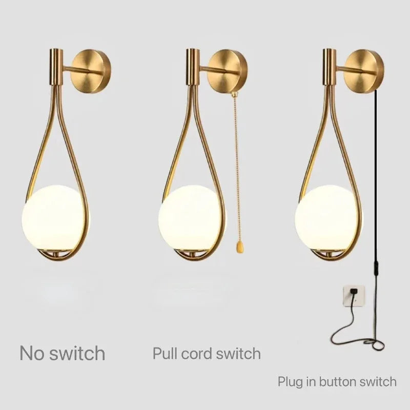 Nordic Glow Plug-In Wall Sconce Light