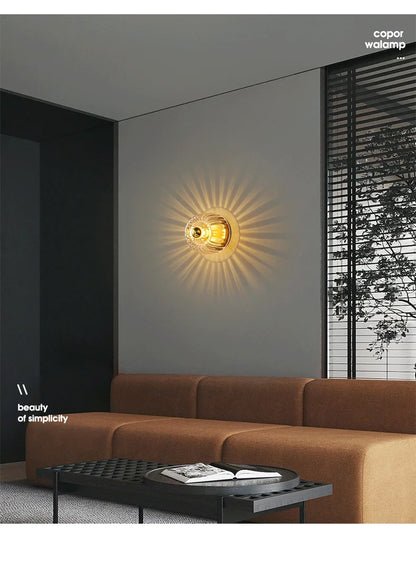 Elegant LED Glass Wall Sconce for Modern Spaces