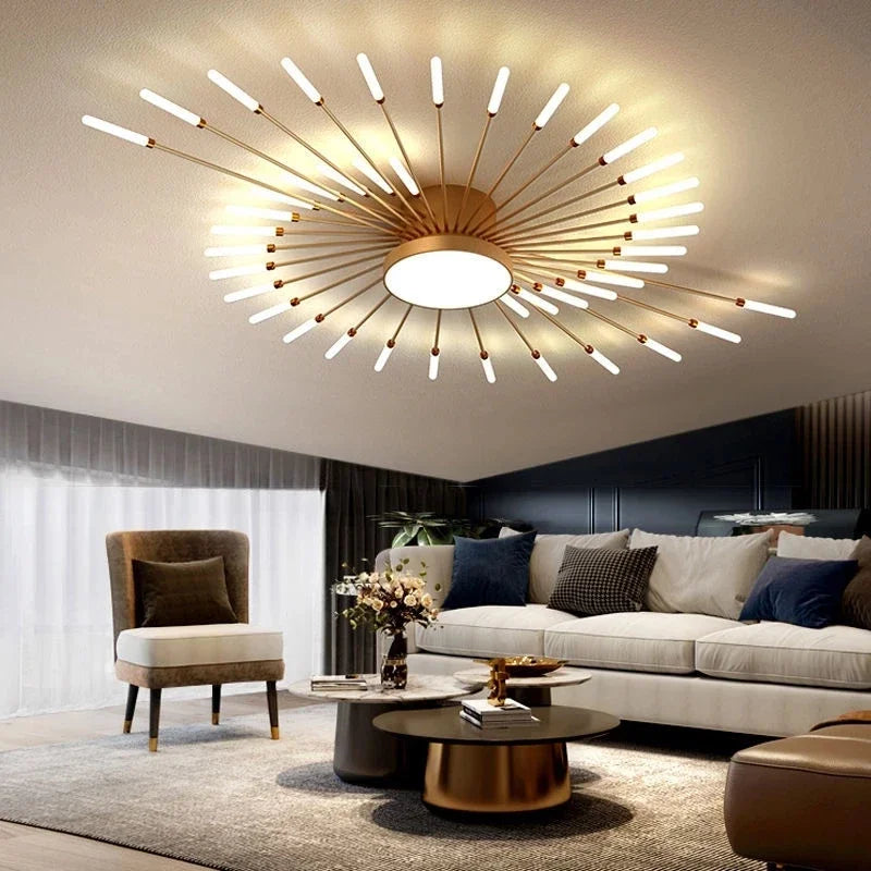 Lumin Spiral Fireworks LED Chandelier