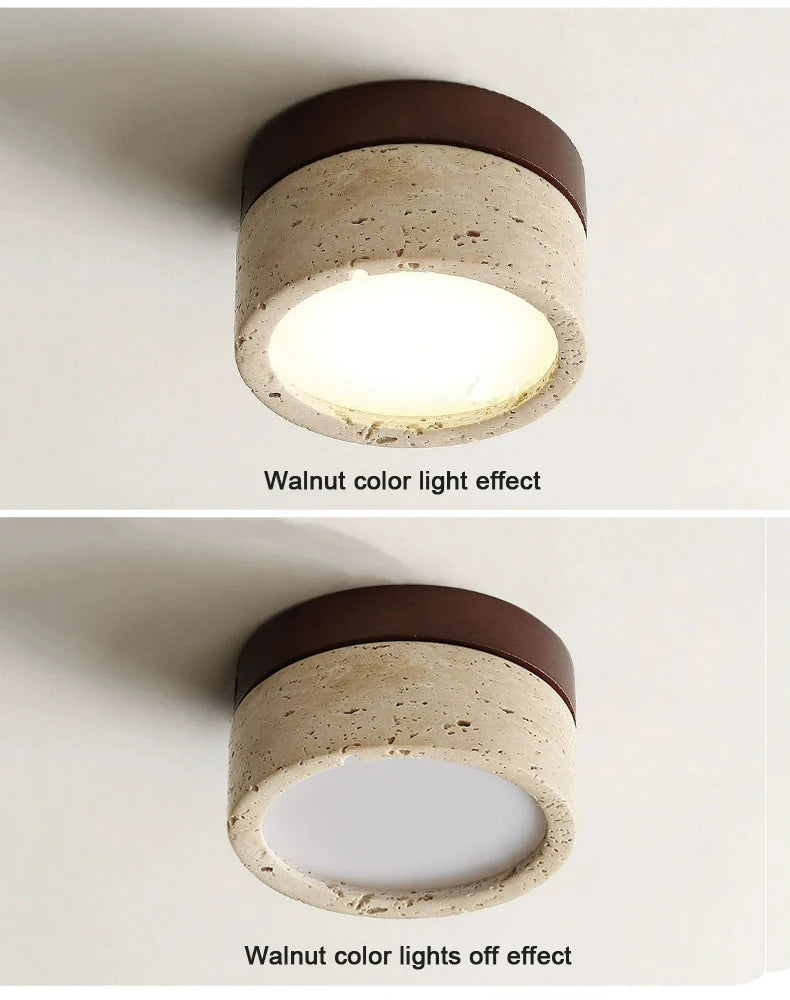 Travertine Wall and Ceiling Light