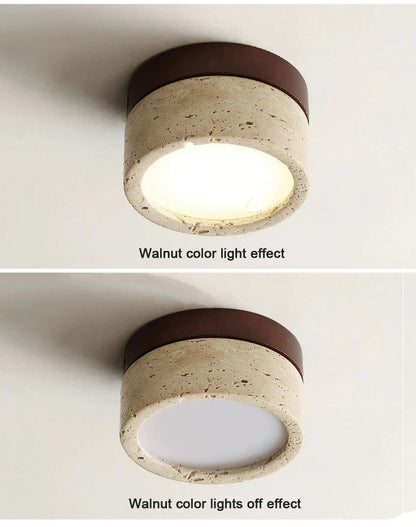 Travertine Wall and Ceiling Light