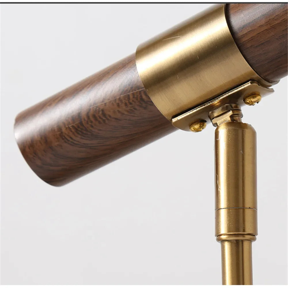 WoodGlow LED Desk Lamp: Modern Art & Eye Care