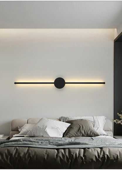 Modern Black I-Shaped LED Wall Lamp