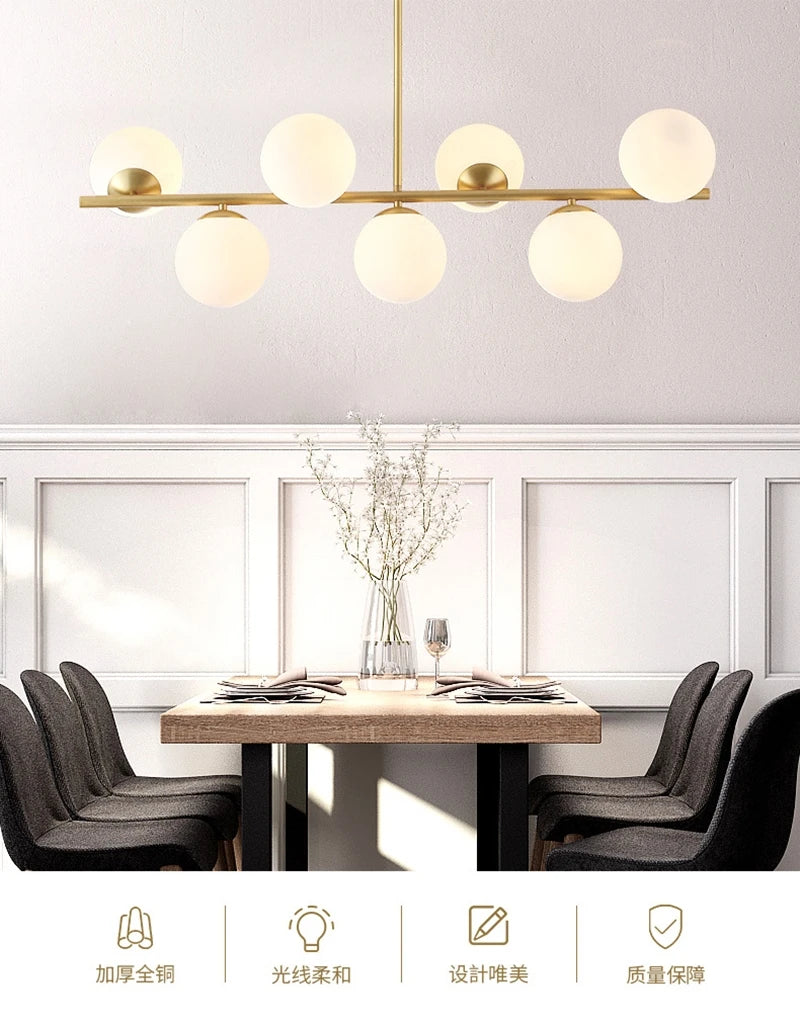 Modern 6-7 Heads Magic Bean Glass Chandelier