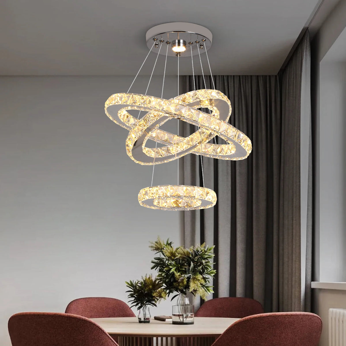 Crystal Ring Pendant Chandelier