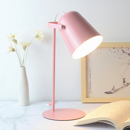 Nordic Glow: Eye-Protect Pink Desk Lamp