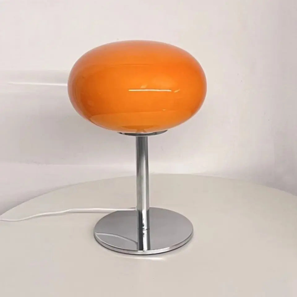 Mushroom Glow: Mid-Century Dimmable Table Lamp