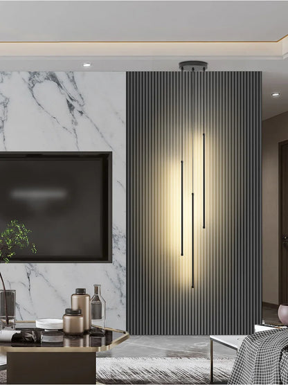 Modern Straight LED Chandelier Hanging Light Fixtures