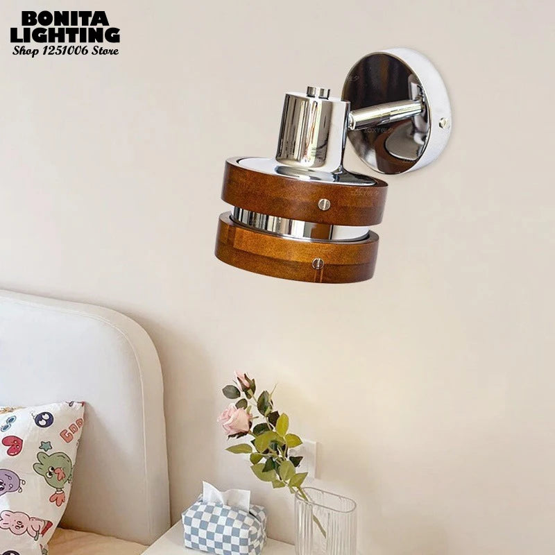 Retro Walnut Wall Sconces