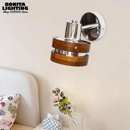 Retro Walnut Wall Sconces