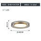 Nordic Copper LED Round Ceiling Light