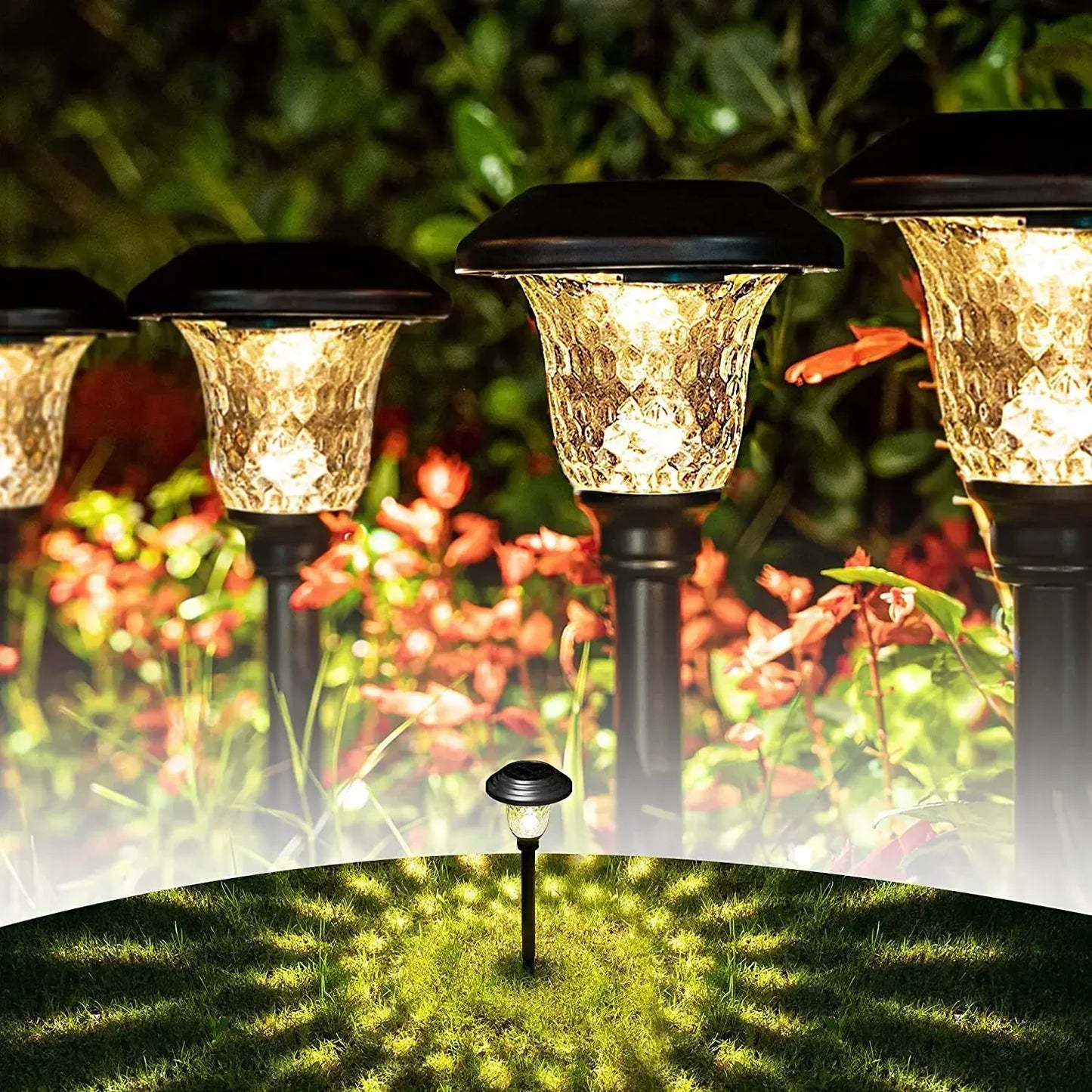 GlowPath Solar Garden Lights - Waterproof LED Elegance