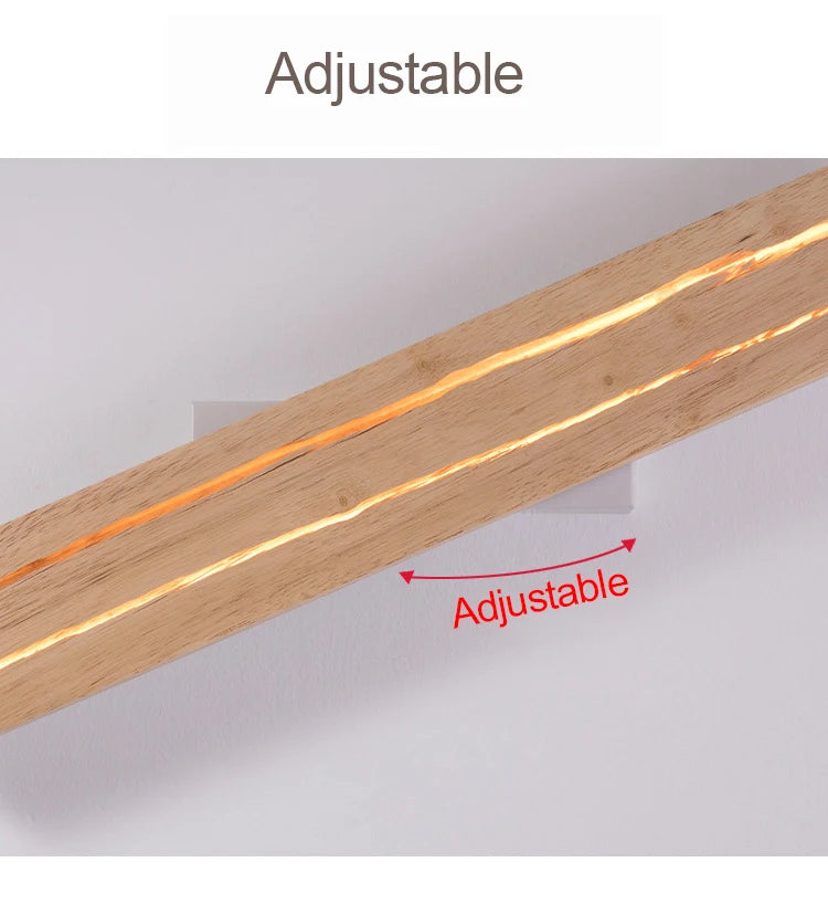 Nordic Wood LED Wall Sconce - Modern Rustic Charm