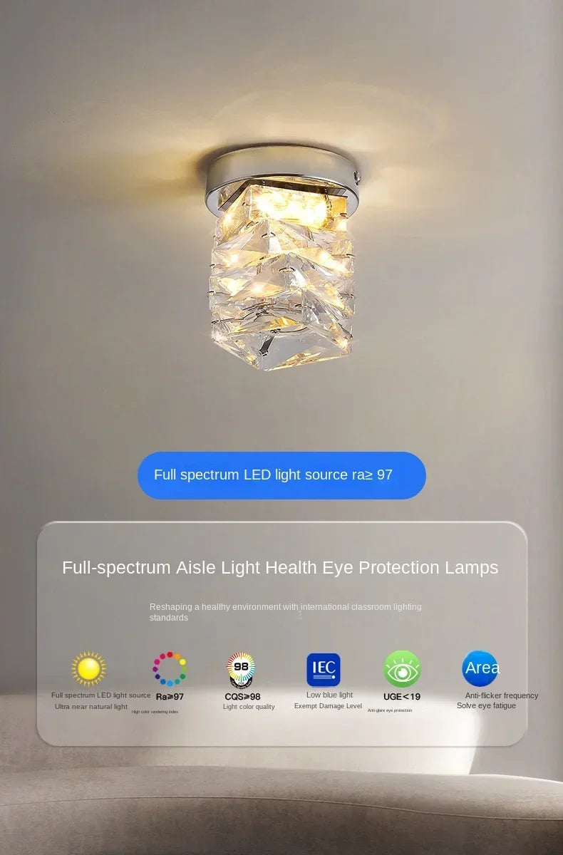 Crystal Round Double Layer Chandelier