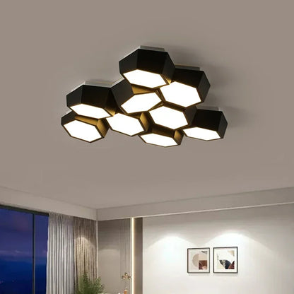 GeoGlow Dimmable LED Ceiling Lamp - Nordic Chic