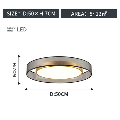 Nordic Copper LED Round Ceiling Light