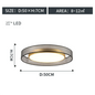 Nordic Copper LED Round Ceiling Light